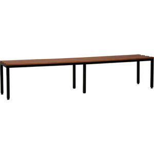 G-Office Umkleidebank SRB, Sitzfläche Holz, 150 cm, buche / schwarz