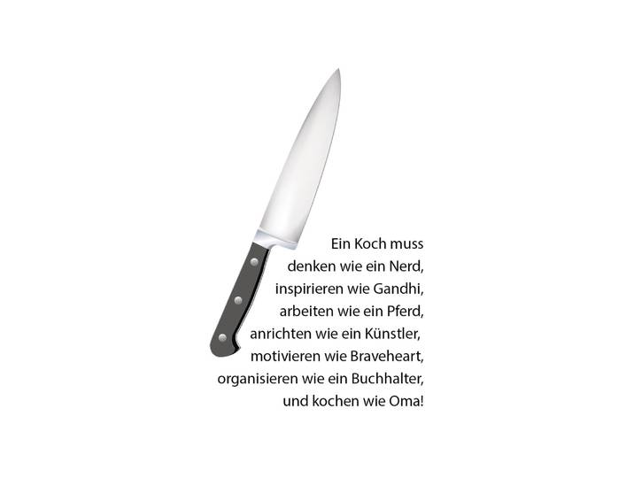 Wanddekoobjekt QUEENCE Messer , schwarz, B:30cm H:45cm T:0,1cm, Stahl, Wanddekoobjekte, Wanddekoobjekt, Stahlschild, Blechschild, Spruch, Witzig, Wanddeko, retro, 20x30cm