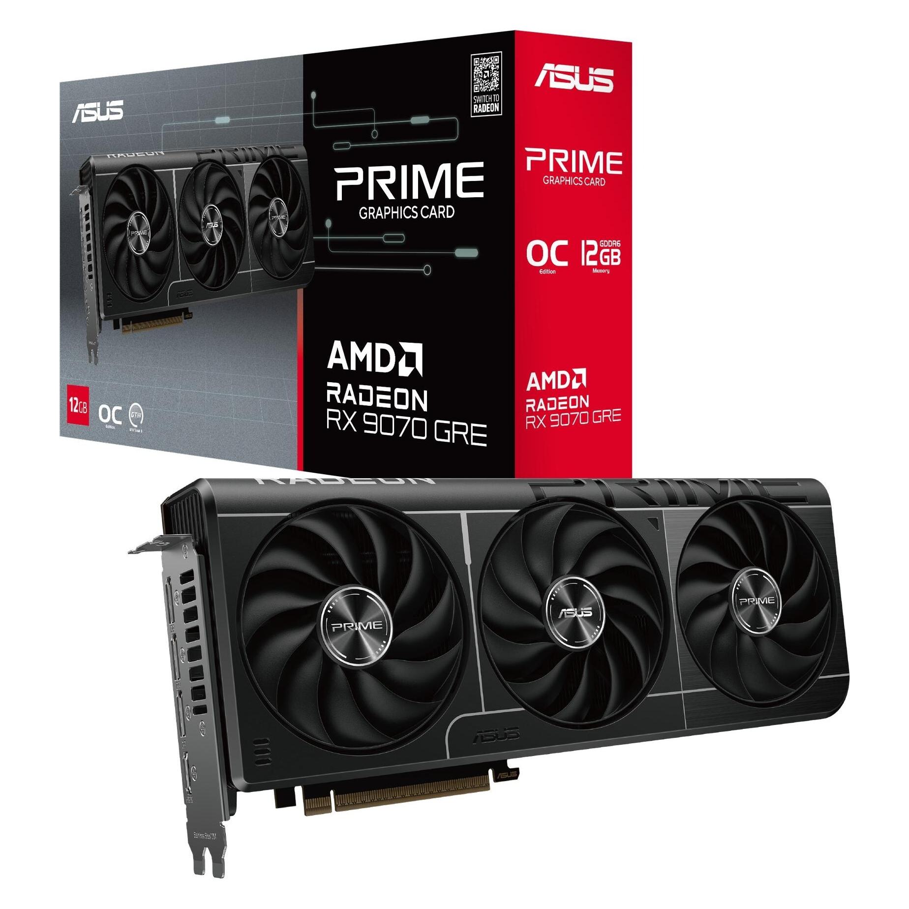 ASUS PRIME-RX9070GRE-O12G-EVO Graphics Card (12 GB, GDDR6) (90YV0PN1-M0NA00)