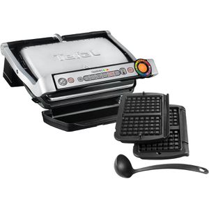 Tefal Kontaktgrill Optigrill+ GC716D, 2000 W, gerillte 2 antihaftbeschichtete Grillplatten-Sets