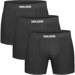 SMILODOX Boxershorts 3er Pack Thoren, Größe L in Schwarz Schwarz