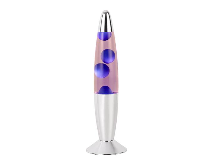 Lava-Lampe Ø 10cm Violett/Flieder Klarglas, Aluminum, Wachs Nicht austauschbare LEDs