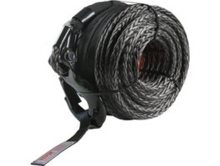 VEVOR Corde de Treuil 9,5 mm x 30,5 m Câble Synthétique Résistance Rupture 117,9 kN avec Manchon de Protection, Crochet de Treuil Forgé, Sangle Traction pour SUV, Grand Véhicule Tout-terrain, Camion