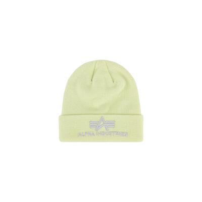 Skimütze ALPHA INDUSTRIES "3D Beanie", Damen, Gr. onesize, grün (arctic lime), Obermaterial: 100% Polyacryl, Mützen