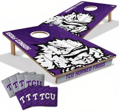 Skip's Garage TCU Horned Frogs NCAA Tailgate Cornhole Board Set