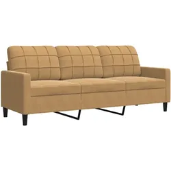 vidaXL 3-Sitzer-Sofa Braun 180 cm Samt