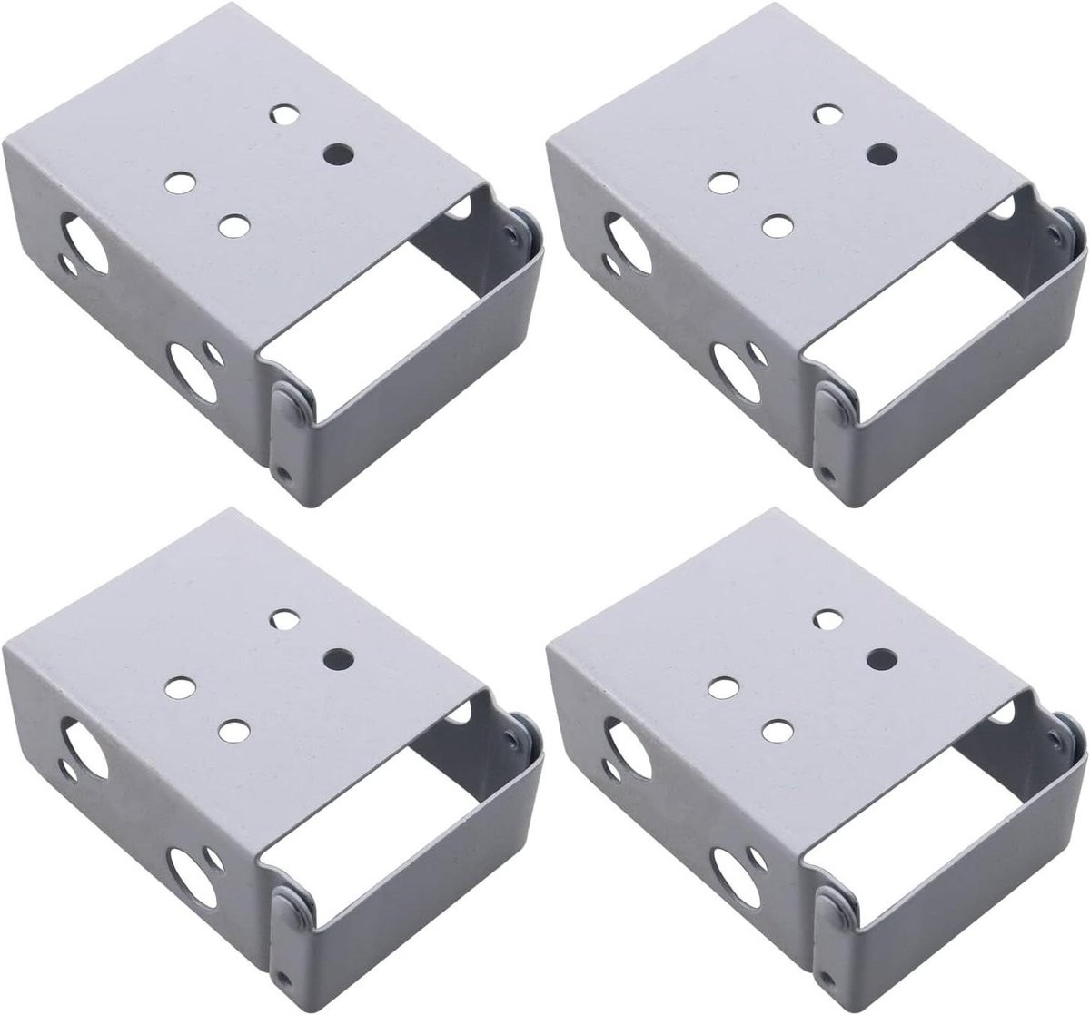 Set van 4 witte montagebeugels voor het ophangen van raambekleding