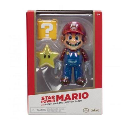 Nintendo Super Mario Figur Mario w/ Star in Sammlerbox, 10 cm