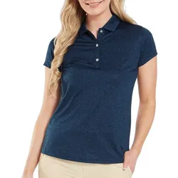 Footjoy Lisle Painted Flower Damen Polo navy