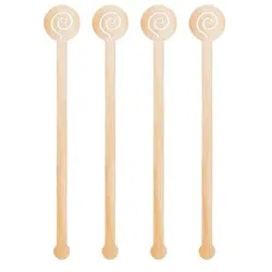 NATURALLY Rührstab "Spirale" aus Bambus, 15cm, 100 Stk.
