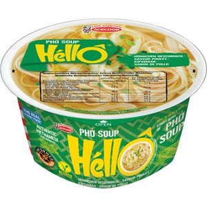 Acecook Fertiggericht Pho Soup Hello, Reisnudelsuppe mit Hühnergeschmack,je 70g,12 Stück