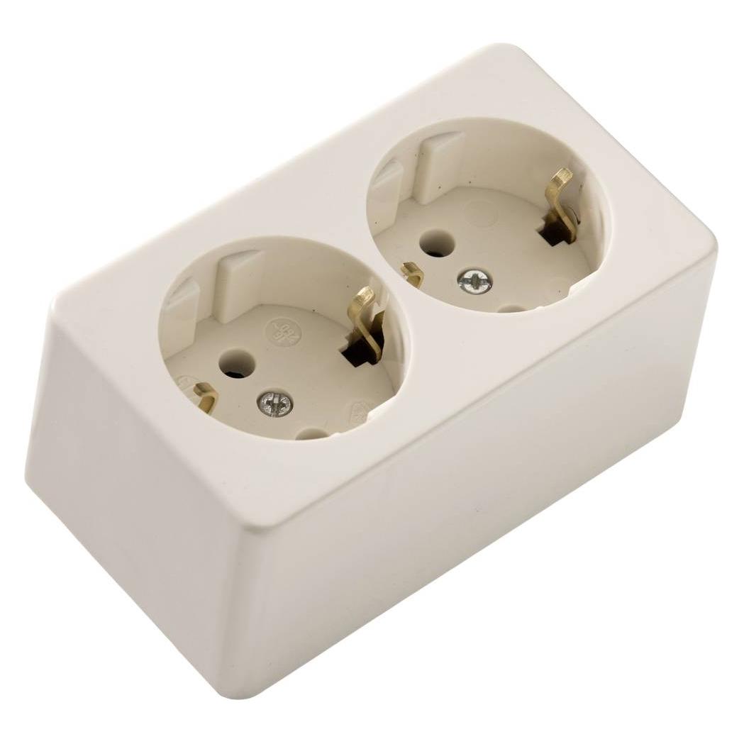 Martin-Kaiser AP Steckdose 2-fach weiss 715/ws (101835)