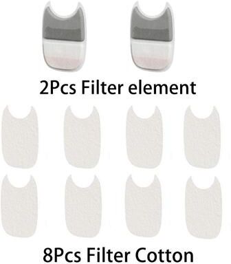 Inspired Finds 6 Layer Replacement Water Filters For Stainless Steel Cat And Dog Water Fountains 2filter 8sponge
