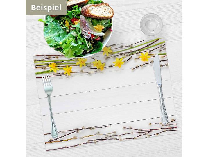 Tischset Osterglocken 12er-Set 44 x 32cm Multicolor