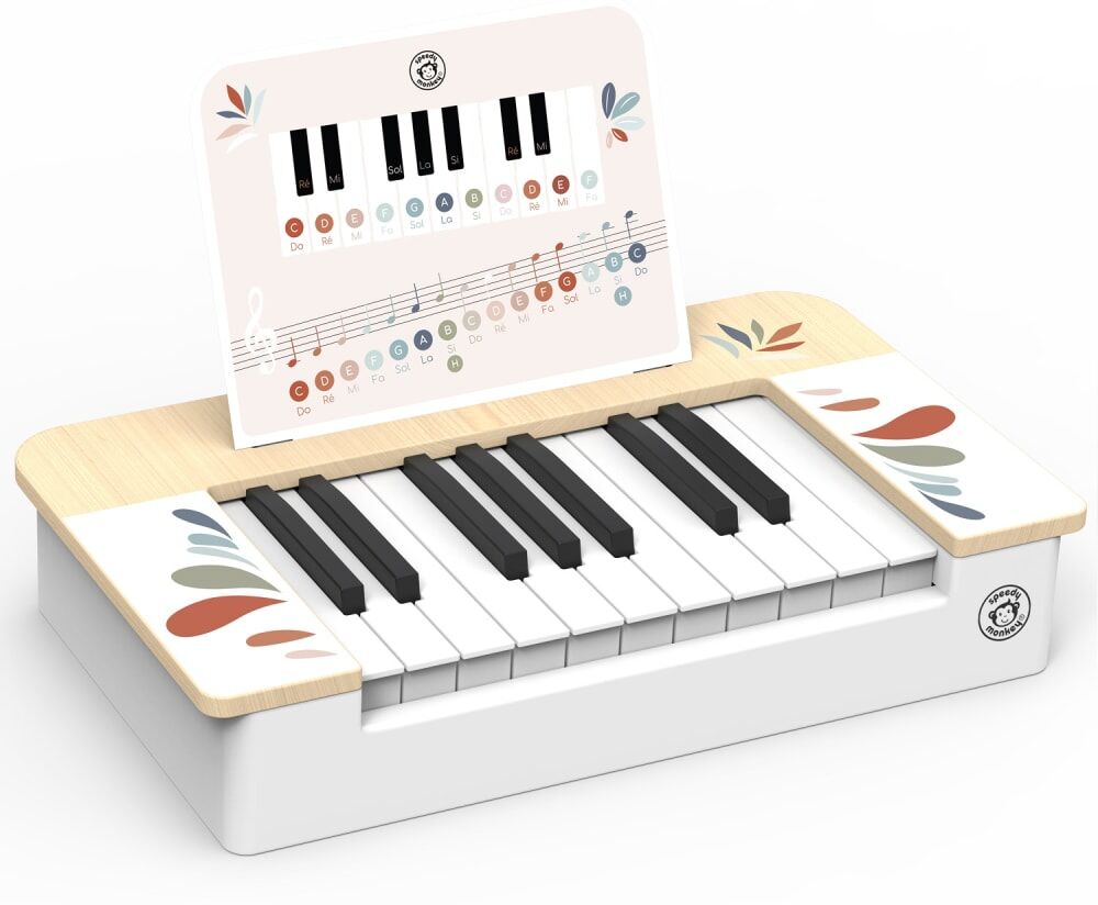 Speedy Monkey Piano jouet Blanc 28x8x24cm