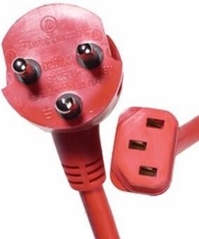 Mercodan Hospital Power Cable to IEC C13 1m - Red