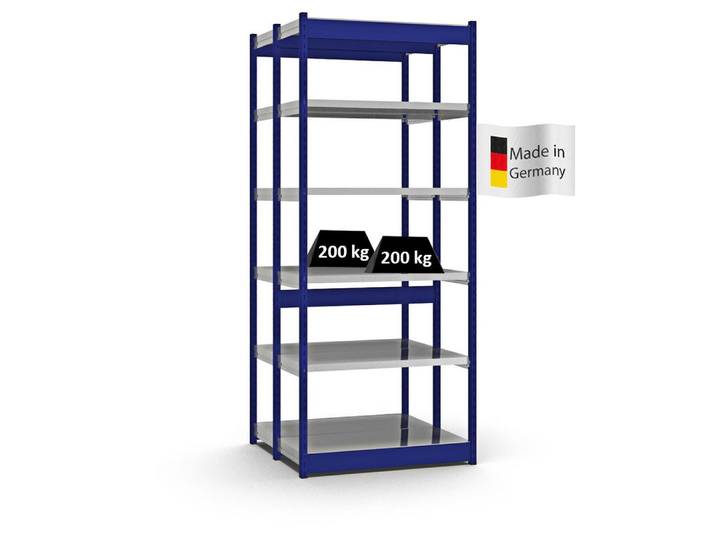 PROREGAL® Schwerlastregal Fachbodenregal Stecksystem Vierkant-Profil MAGNUS