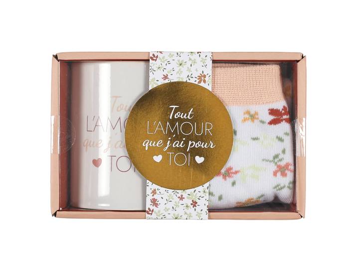 Coffret 1 mug + 1 paire de chaussettes - Blancheporte