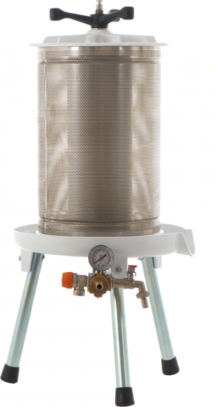 Enotecnica Pillan Misurina - Hydropresse für Obst 20 L - Behälter aus Edelstahl