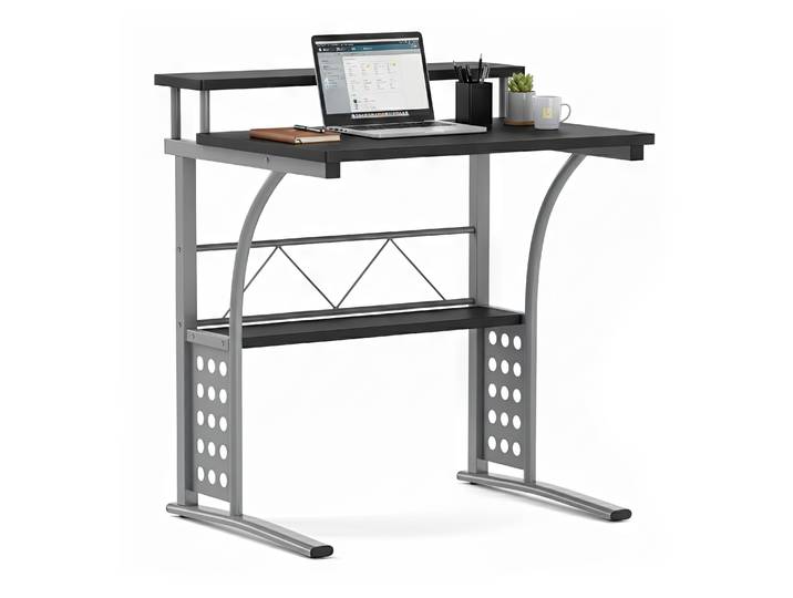 Schreibtisch BREND 71 x 52 x 84 cm schwarz/silber