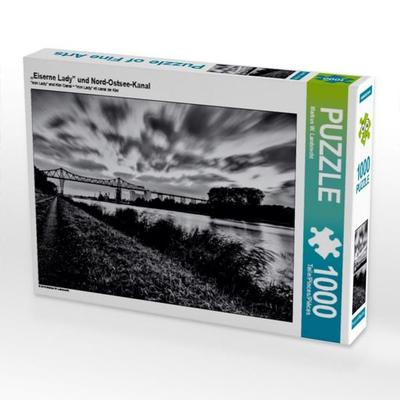 CALVENDO Puzzle 'Eiserne Lady' und Nord-Ostsee-Kanal | 1000 Teile Lege-Größe 64 × 48 cm Foto-Puzzle für glückliche Stunden