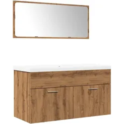 vidaXL 3-tlg. Badmöbel-Set Artisan-Eiche Holzwerkstoff