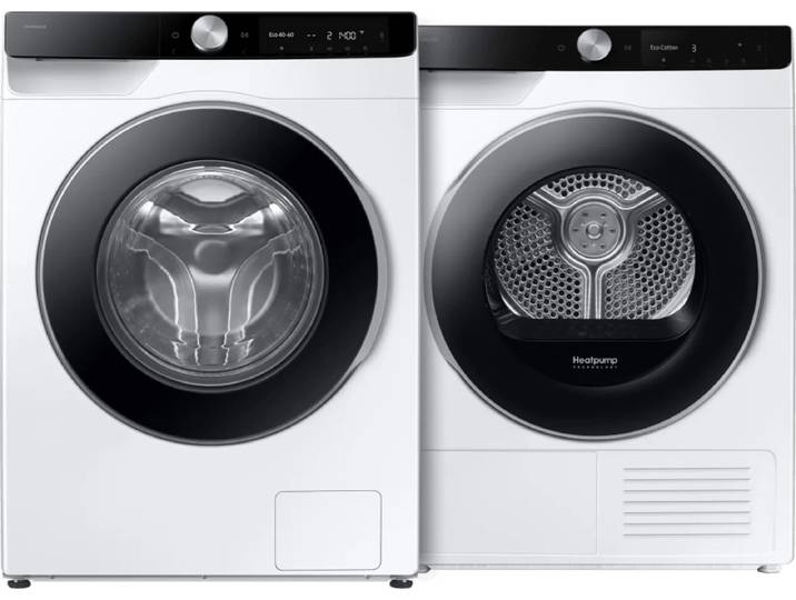 Samsung WW90DG6U85LK AI Wash + Samsung DV90DG6845LKU3 AI Dry