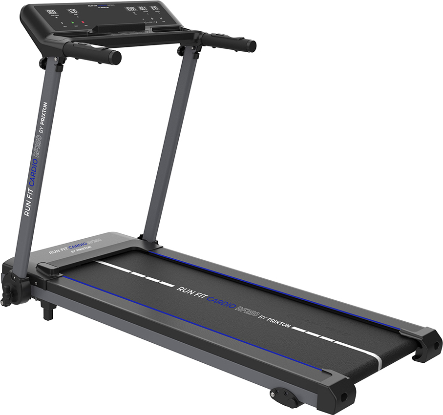 PRIXTON Laufband Run Fit RF250 | Kompakt klappbar, 12 Trainingsprogramme, Geschwindigkeiten bis zu 14 km/h, 3 Neigungsstufen, Bluetooth & APP Funktion