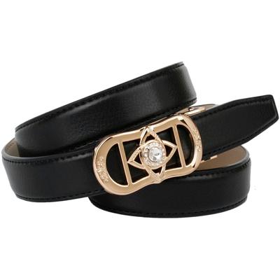 Ledergürtel ANTHONI CROWN, Damen, Gr. 85, schwarz, Leder, unifarben, Gürtel Ledergürtel, mit exklusiver Koppelschließe, Ton in Ton Steppung