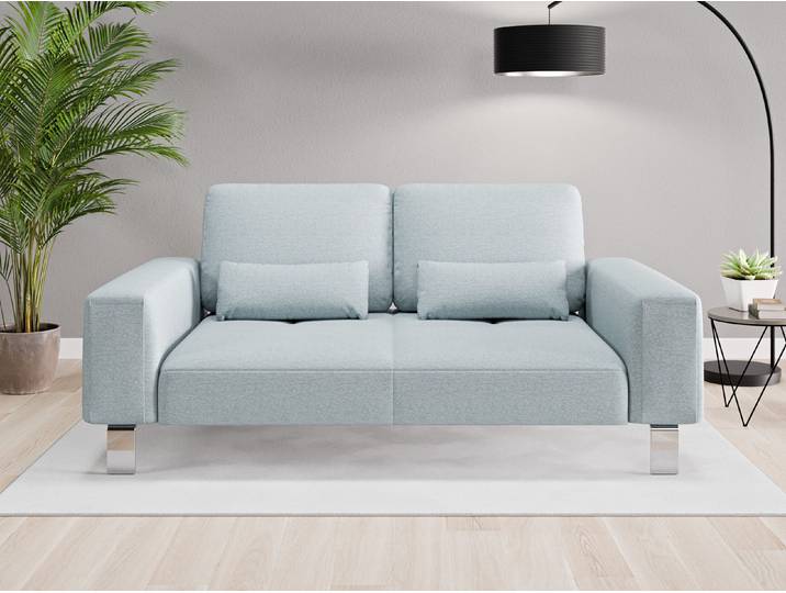Einzelsofa Tokio - Blau (Pastellblau) - Feiner Strukturstoff