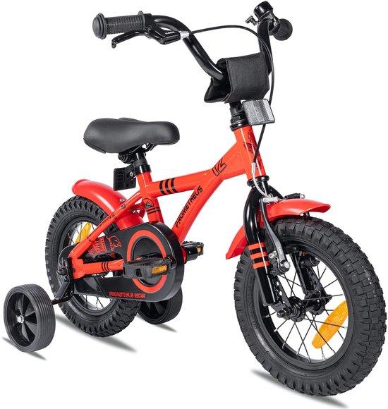 Dailygoods - Kinderfahrrad 12 Zoll - Fahrrad für Jungen und Mädchen mit Seitenrädern