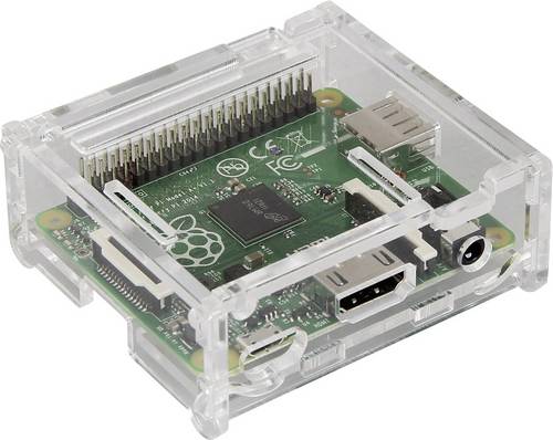 Joy-it RB-Casea+01 SBC-Gehäuse Passend für (Entwicklungskits): Raspberry Pi Transparent