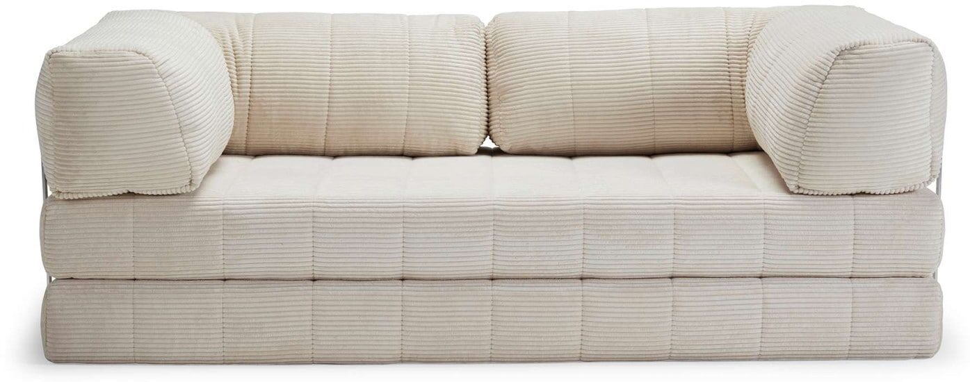Schlafsofa INNOVATION LIVING ™ "Cozypad C02 - Modulsofa mit Daybed-Funktion – umklappbar", beige (elfenbein), B:208cm H:77cm T:104cm, 100% PES, Sofas, Schlafsofa, Umklappbar, Modular Designbar, komfortabel