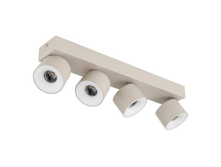 Globo Led-Strahler Rae, Weiß, Sandfarben, Metall, Kunststoff, 7.2x12x45.5 cm, CE, drehbar, schwenkbar, Lampen & Leuchten, Innenbeleuchtung, Spots & Strahler, Deckenspots