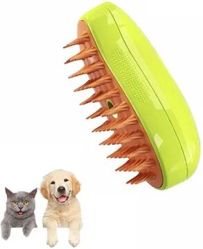 Quick Pick Pro PawsMist Electric Pet Grooming Brush For Cats & Dogs green