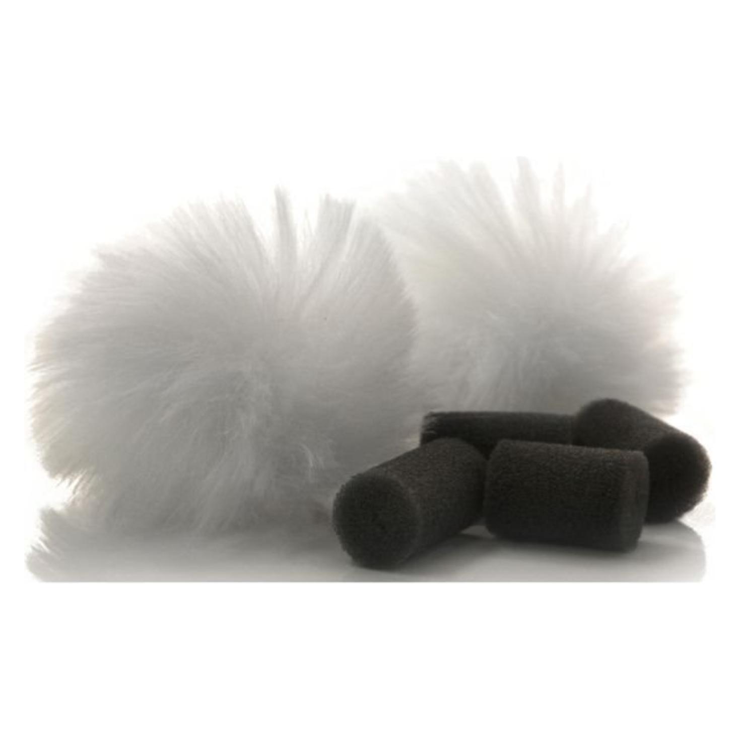 Rycote White Lavalier Windjammer pair (Fell) (065503)