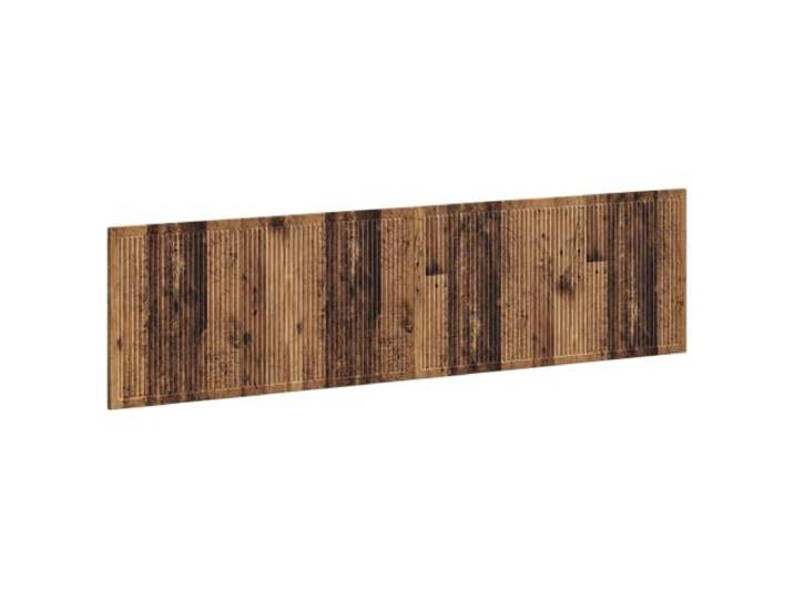 GHVBNMF Wandmontiertes Kopfteil 200x50 cm Holzwerkstoff Altholz Platzsparende Wandbett-Rückenlehne mit integrierter Ablage für das Schlafzimmer. Pflegeleichtes Design in Altholz-Optik.