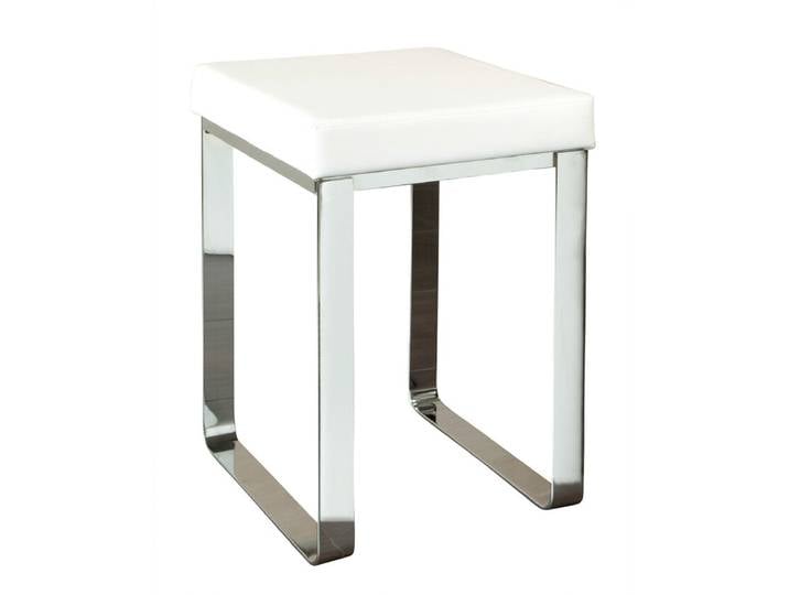 Hocker LOLITA Weiß/Chrom