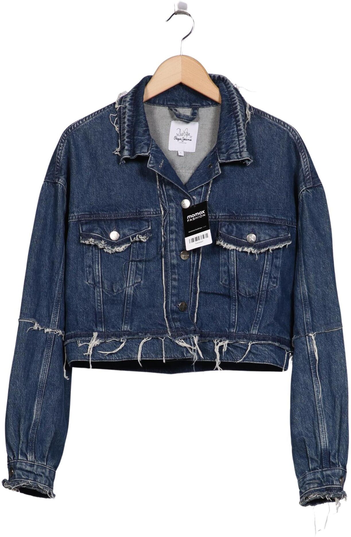 Pepe Jeans Damen Jacke, Blau, Gr. L, Baumwolle - Second Hand
