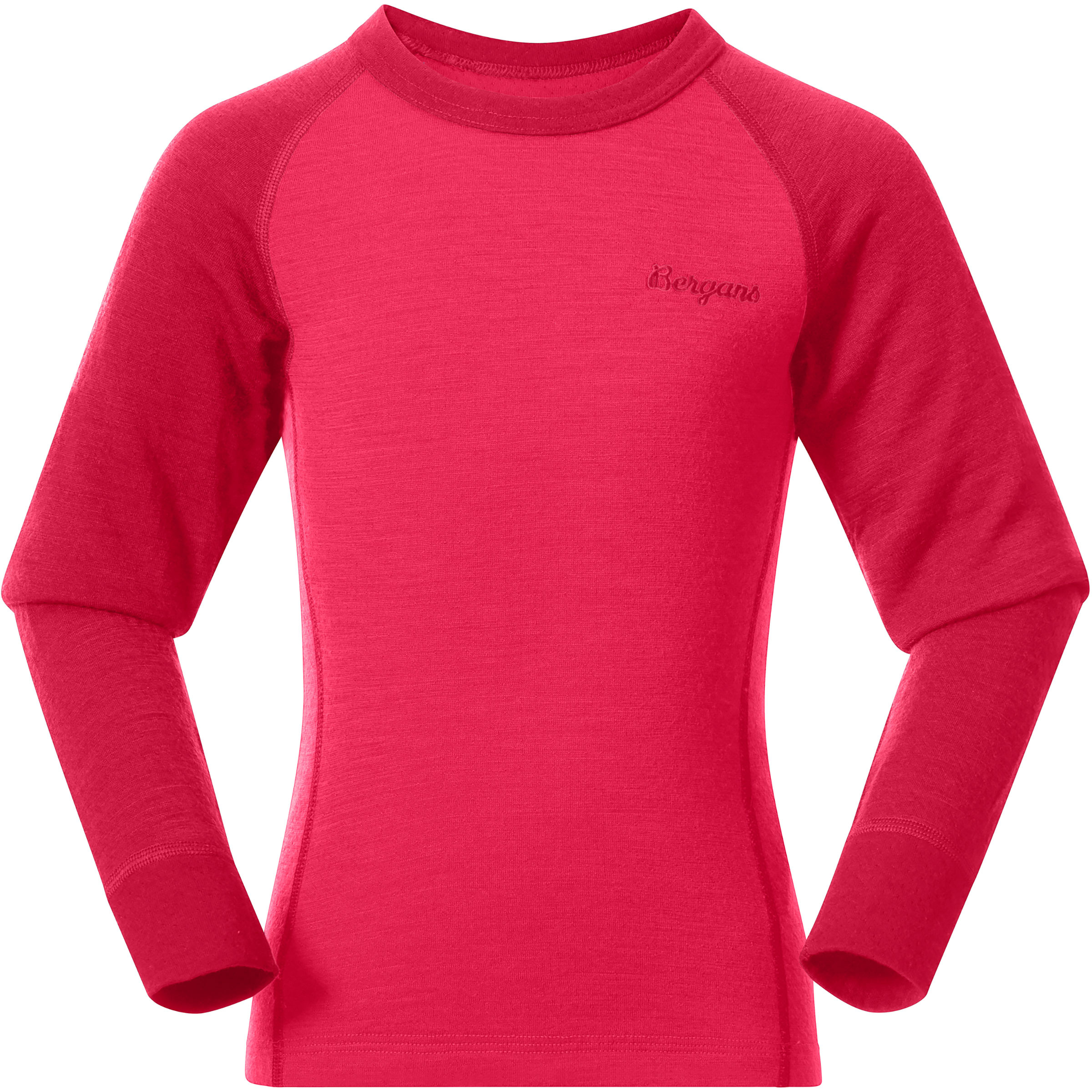 Bergans Inner:Dual Merino Kinder Langarm Unterhemden pink Größe 104 Camping Schnell trocknend Merinowolle