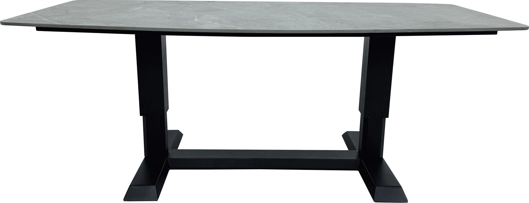 Lifttisch Terrano mit Aluminiumgestell, witterungs- und UV-beständig, Grau/Anthrazit