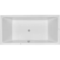 Duravit Starck Whirlpool, Einbauversion, 2 Rückenschrägen, Gestell, Ab- und Überlaufgarnitur chrom, Air-System, 1800x900mm, 760052000AS0000