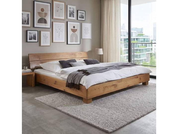 Bett Curada Wildeiche Massivholz 160x200cm modern