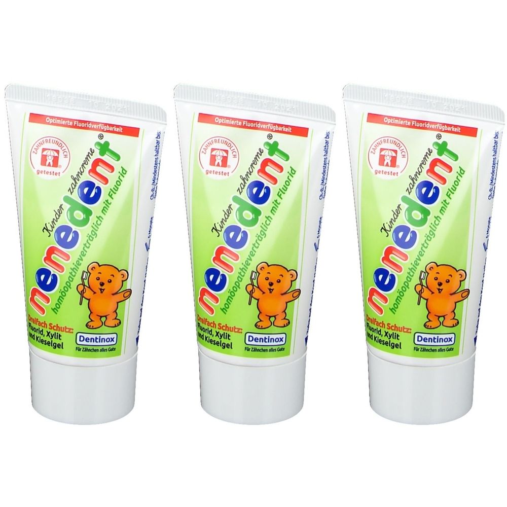 Nenedent Kinderzahncreme homöop.Vertr.m.Fluor. 3x 3x50 ml Zahncreme
