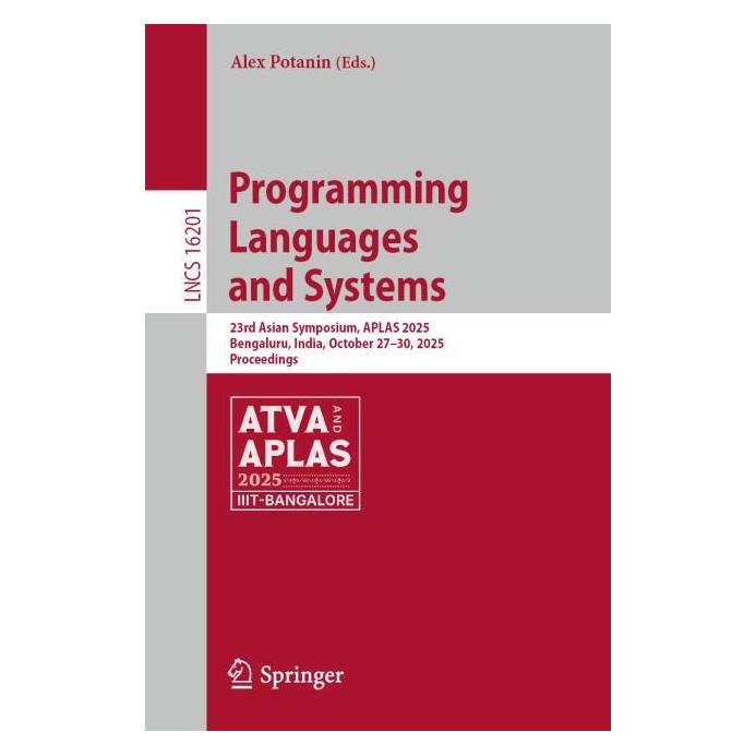 Springer Programming Languages and Systems (Englisch, Softcover, Alex Potanin) (61990487)
