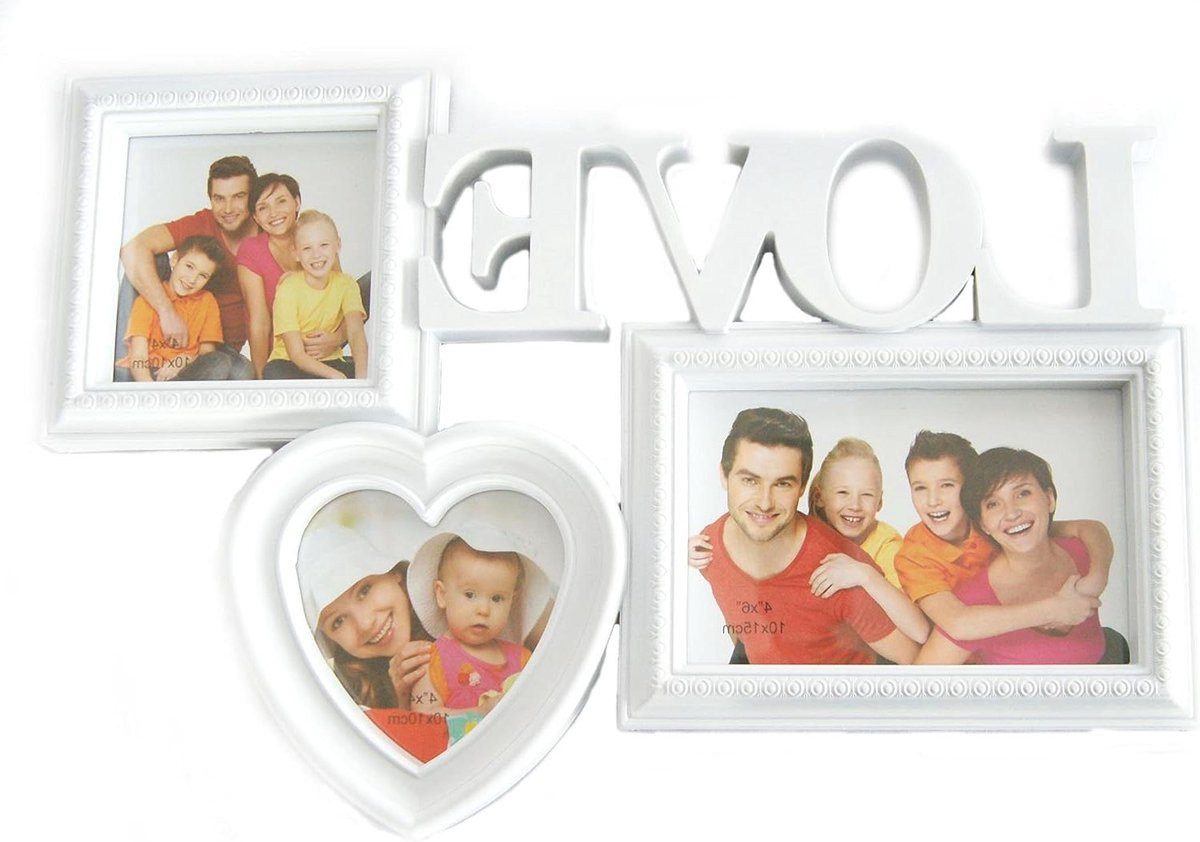 Fotolijst Wit - Multilijst Collage voor Wanddecoratie - Ruimte voor 3 Foto's