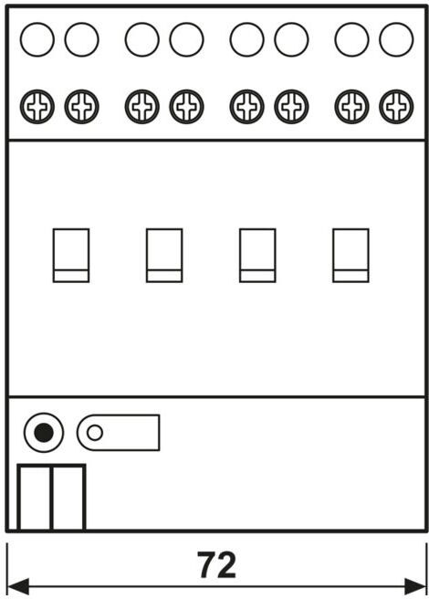 Jung Actionneur de commutation KNX 4 canaux C-Load 2304.16 REGCHM (2304.16REGCHM)