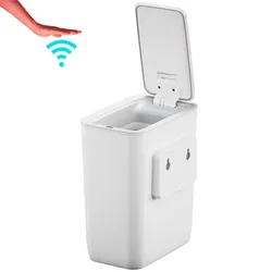 EKO Morandi Smart Sensor Wandmülleimer weiß 8 L zur Wandmontage, mit Sensorfunktion und Abfallbeutelhalter