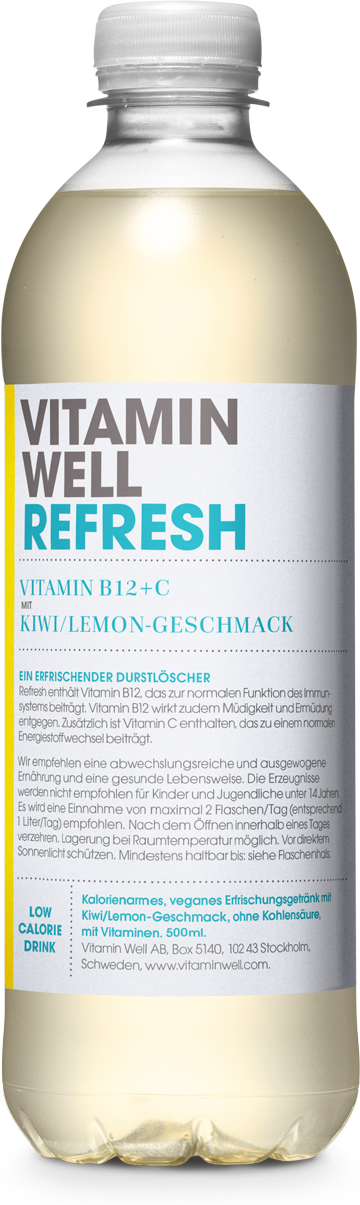 Vitamin Well Vitaminized drink Refresh Lemon-Kiwi 500 ml