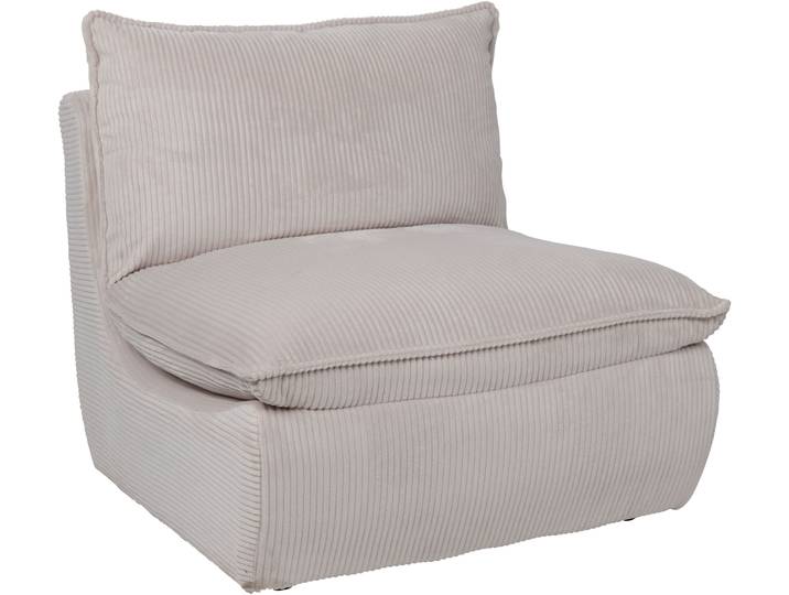 Loungesessel HELA RHODOS , beige, B:74cm H:77cm T:87cm, Microfaser Breitcord;Polyester;Polyamid, Sessel, Sessel;gepolstert;aufgesetztes Kissen;Microfaser;Breitcord